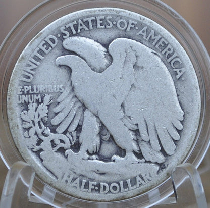 1916 Walking Liberty Silver Half Dollar - G (Good) - Key Date - Philadelphia Mint - 1916P WLH - Half Dollar 1916 Liberty Walking Half