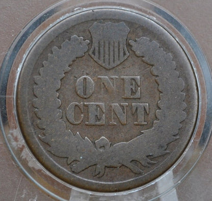1864 Indian Head Penny Bronze - G (Good) Grade, Damaged - Civil War Era Coin - 1864 Cent - Bronze Variety, No L - Damage Coins
