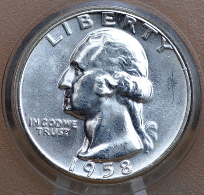 1958 Washington Quarter - Gem BU (Uncirculated) Grade / Condition - Philadelphia Mint - 1958-P Quarter 1958 Silver Quarter Washington Silver