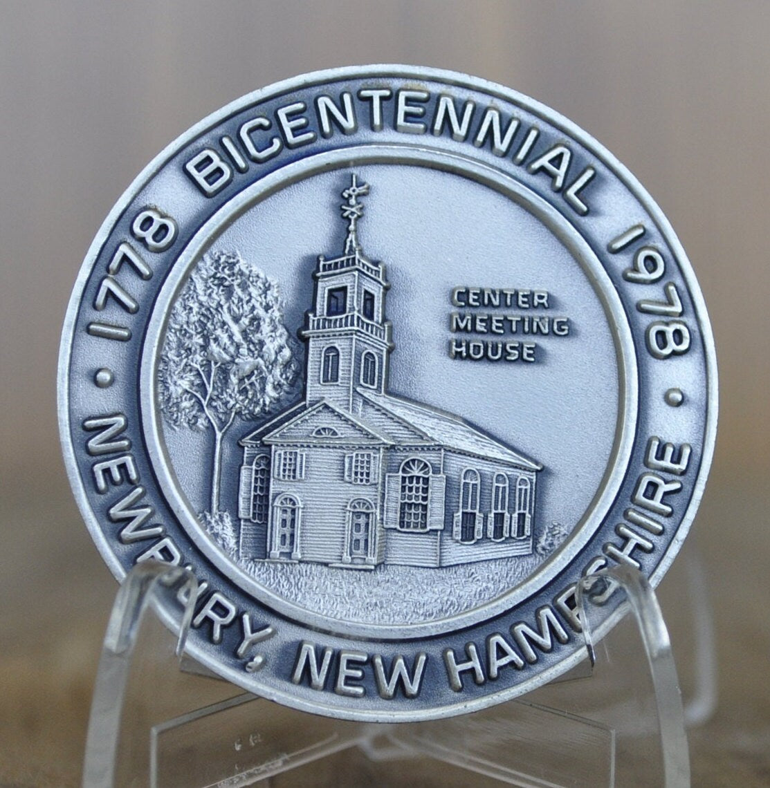 Newbury NH Bicentennial Medal - Choose by Metal, Silver, Pewter, Bronze - Newbury New Hampshire Anniversary Medal - NH Town Medals