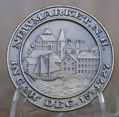 Newmarket NH 350th Anniversary Medal - Silver, Pewter, Bronze, Copper, Choose by Metal - 1977 New market New Hampshire Anniversary Token