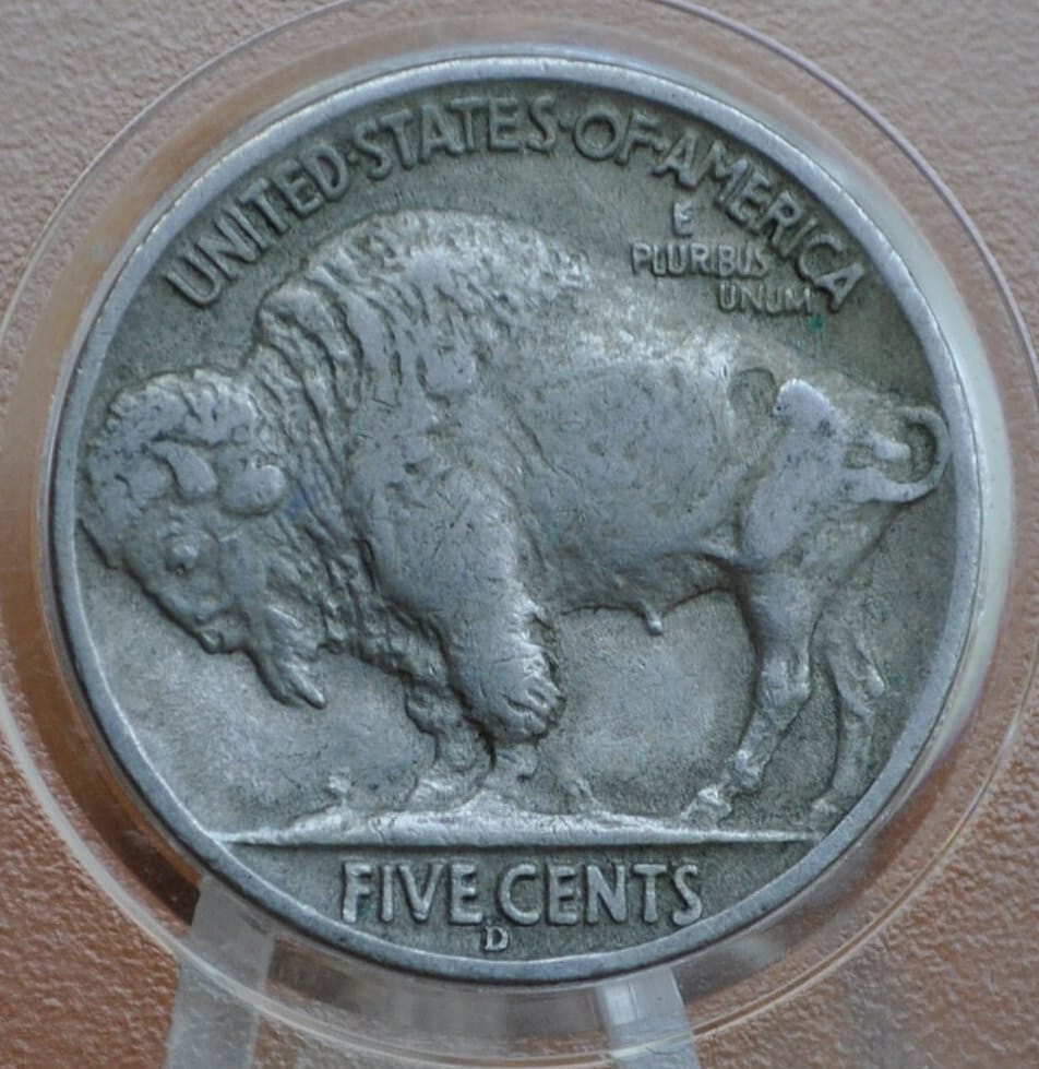 1915-D Buffalo Nickel - XF45 (Extremely Fine) Grade / Condition - Denver Mint - 1915 D Nickel Indian Head Nickel 1915 D - Vintage US Coin