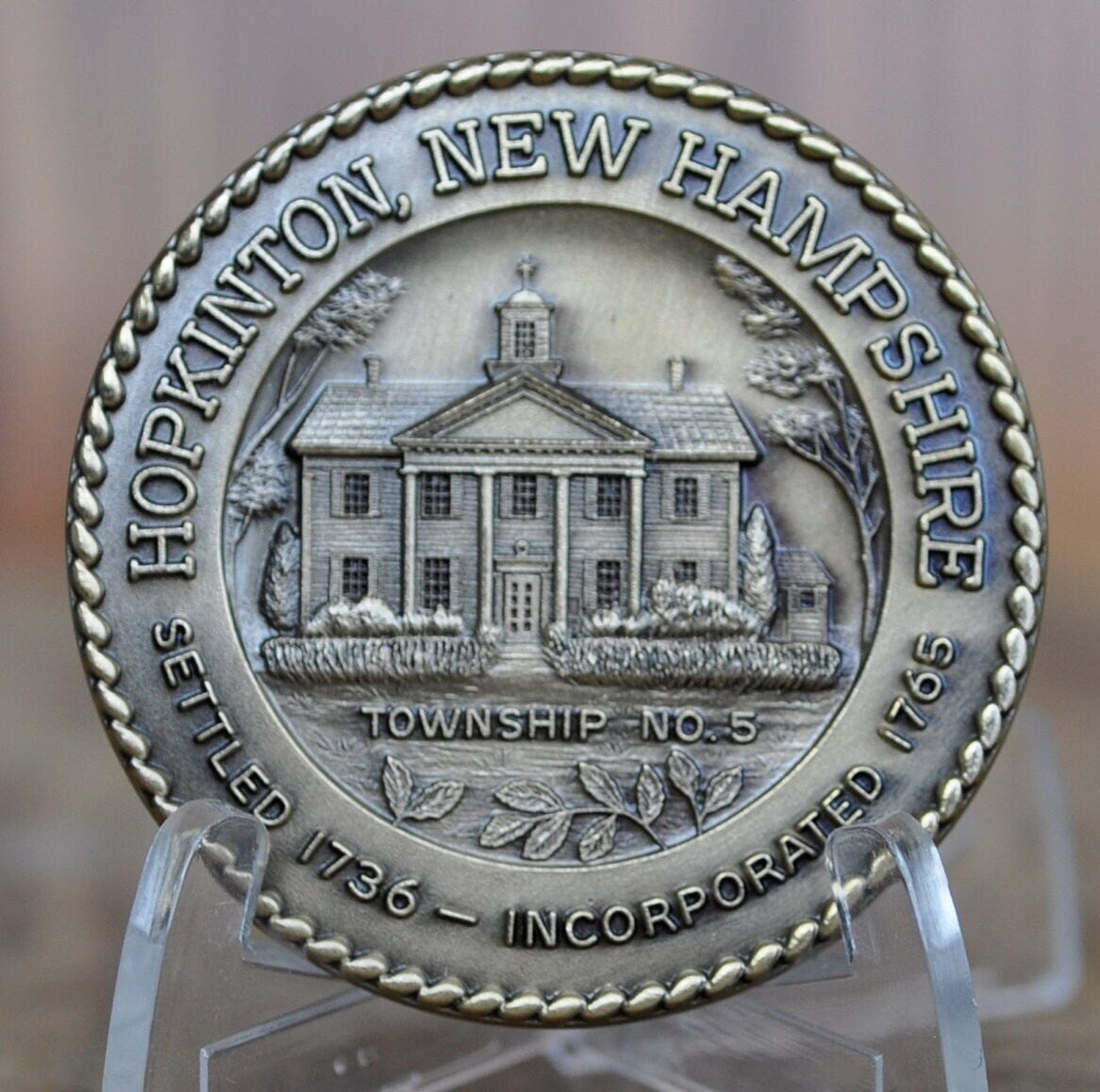 Hopkinton NH Town Medals - Bronze - Multiple Years; choose by year - Town of Hopkinton New Hampshire Anniversary Medal - NH Town Medals