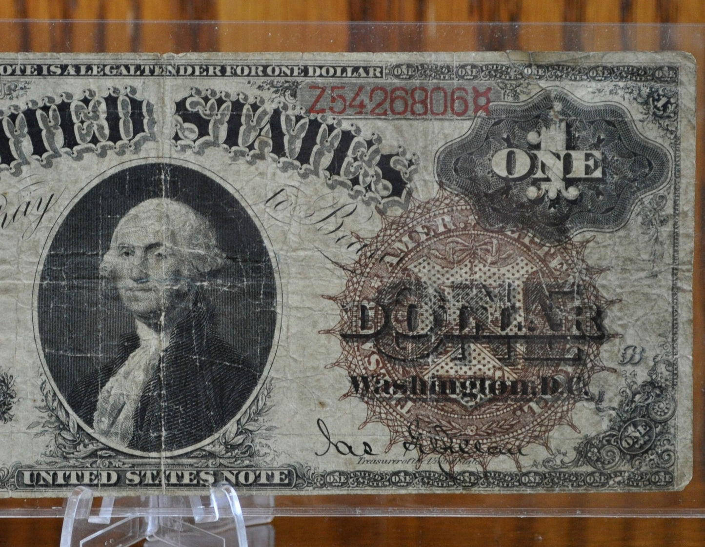 1880 1 Dollar Bill Legal Tender Note, Fr#28 - VG (Very Good) Grade / Condition - 1880 Series One Dollar Legal Tender - Horse Blanket Note
