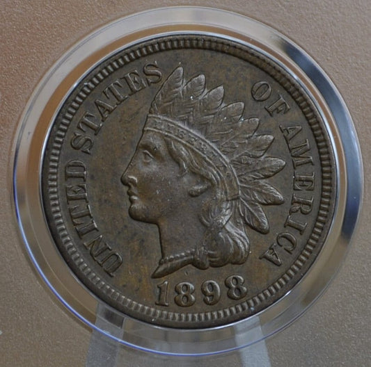 1898 Indian Head Penny - XF-AU Grade / Condition, Choose by Grade - 1898 Indian Head Cent - Cent 1898 Penny - Great Detail & Date