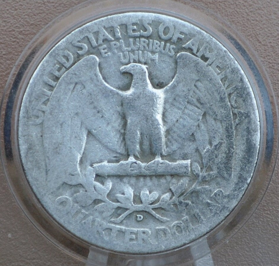 1940-D Washington Silver Quarter - 1940 D Washington Quarter - Denver Mint - 1940 D Quarter, Lower Mintage, Harder to come by