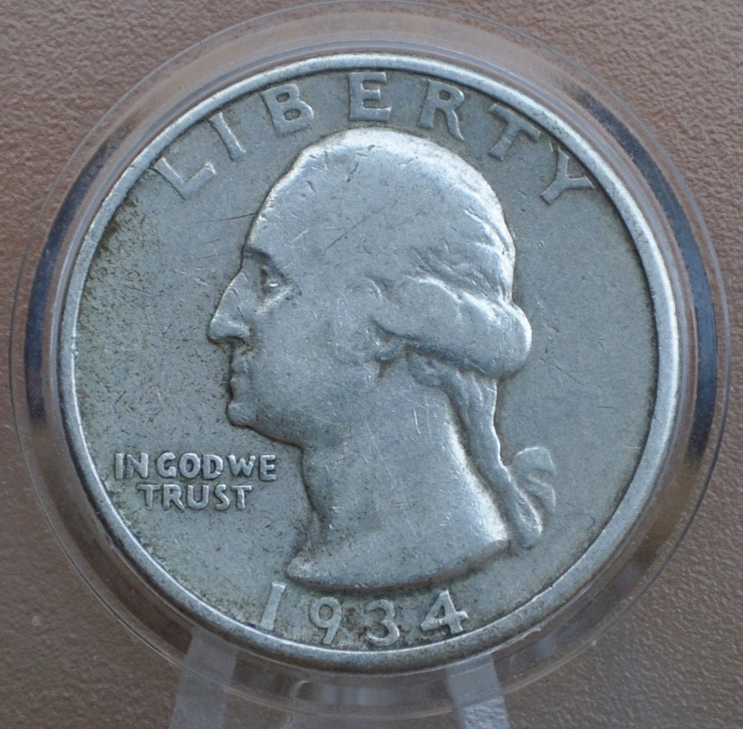 1934-D Washington Silver Quarter - G-VF (Good to Very Fine) Grade, Choose by Grade - Denver Mint - 1934 D Quarter - Better Date and Mint