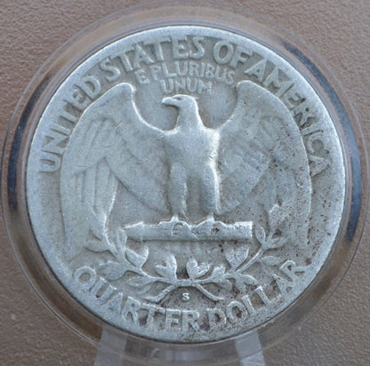 1938-S Washington Silver Quarter - F (Fine) - San Francisco Mint - 1938S Quarter 1938 S Washington; Better Date and Mint