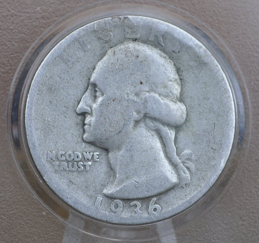 1936-S Washington Quarter - G-VF (Good to Very Fine) Condition; Choose by Grade - San Francisco Mint - 1936 S Quarter - 1936 S Washington