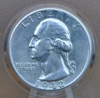 1942-S Washington Silver Quarter - Very Good to About Uncirculated Grades; Choose by Grade - San Francisco Mint, 1942 S Quarter Tougher Date
