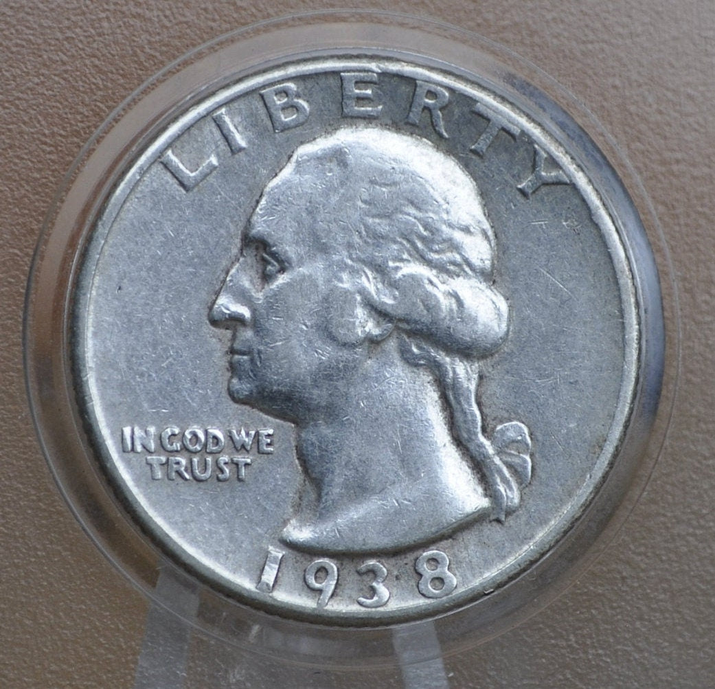 1938 Washington Silver Quarter - Choose by Grade - Philadelphia Mint - Washington Quarter 1938 P