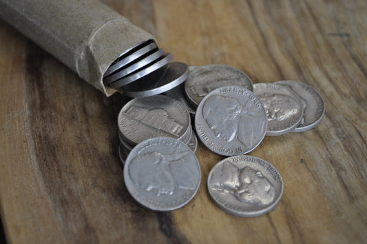 Full Roll of Jefferson Nickels 1938-1969 - Circulated-BU Grades - PDS Mint Marks - Jefferson Nickel Roll - Nickel Collection