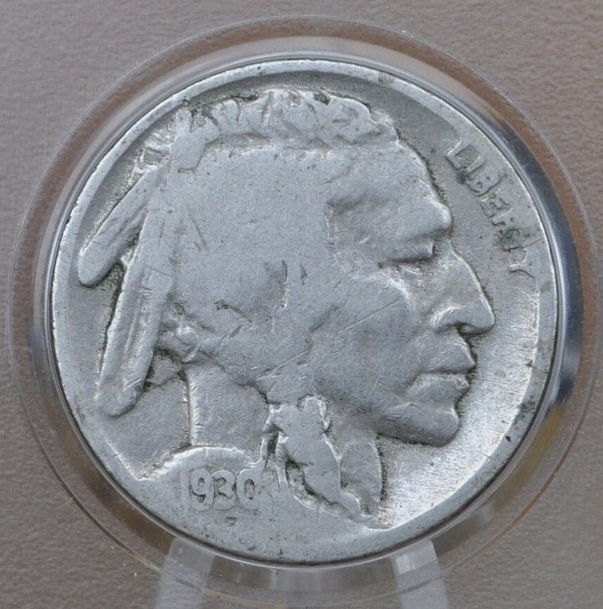 1930 Buffalo Nickel - F-XF (Fine to Extremely Fine) Grades; Choose by Grade - 1930 Indian Head Nickel 1930 - Philadelphia Mint - 1930 Nickel