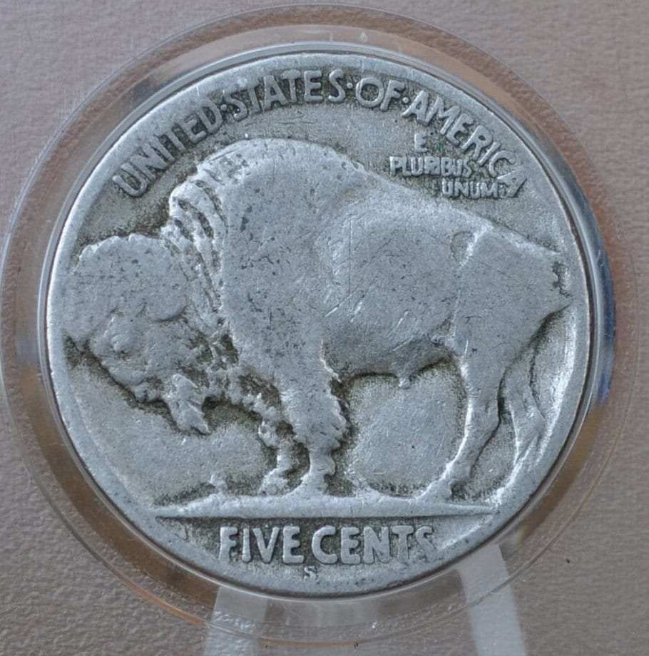 1925-S Buffalo Nickel - G (Good) Grade / Condition - San Francisco Mint - Vintage US Coin - Indian Head Nickel 1925 S Buffalo Nickel 1925S