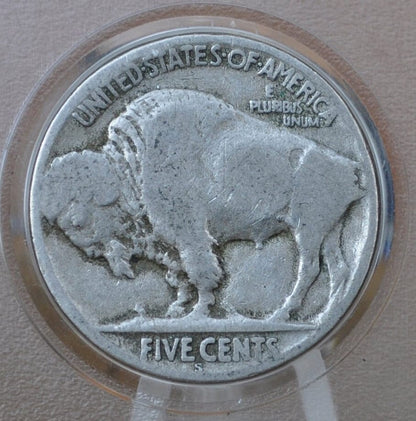 1925-S Buffalo Nickel - G (Good) Grade / Condition - San Francisco Mint - Vintage US Coin - Indian Head Nickel 1925 S Buffalo Nickel 1925S