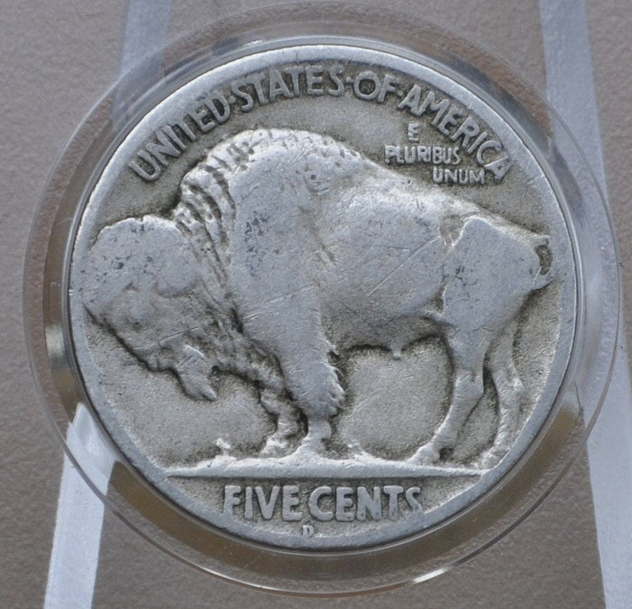 1928-D Buffalo Nickel - VG-VF Grades; Choose by Grade - 1928 D Indian Head Nickel - Denver Mint - Buffalo Nickel 1928 D; Better Date
