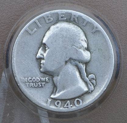 1940-D Washington Silver Quarter - 1940 D Washington Quarter - Denver Mint - 1940 D Quarter, Lower Mintage, Harder to come by