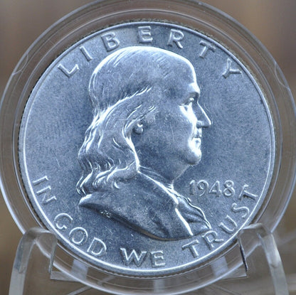 1948 Franklin Half Dollar - BU (Uncirculated) Grade / Condition - Silver Half Dollar - 1948-P Ben Franklin Half Dollar