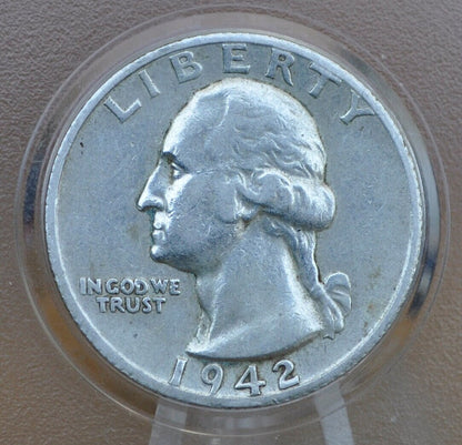 1942-S Washington Silver Quarter - Very Good to About Uncirculated Grades; Choose by Grade - San Francisco Mint, 1942 S Quarter Tougher Date