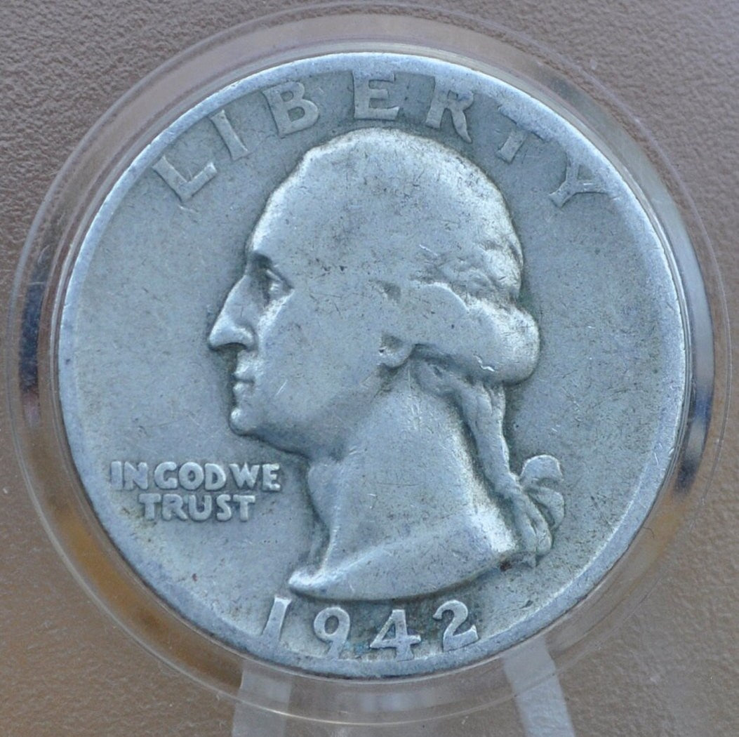 1942-S Washington Silver Quarter - Very Good to About Uncirculated Grades; Choose by Grade - San Francisco Mint, 1942 S Quarter Tougher Date