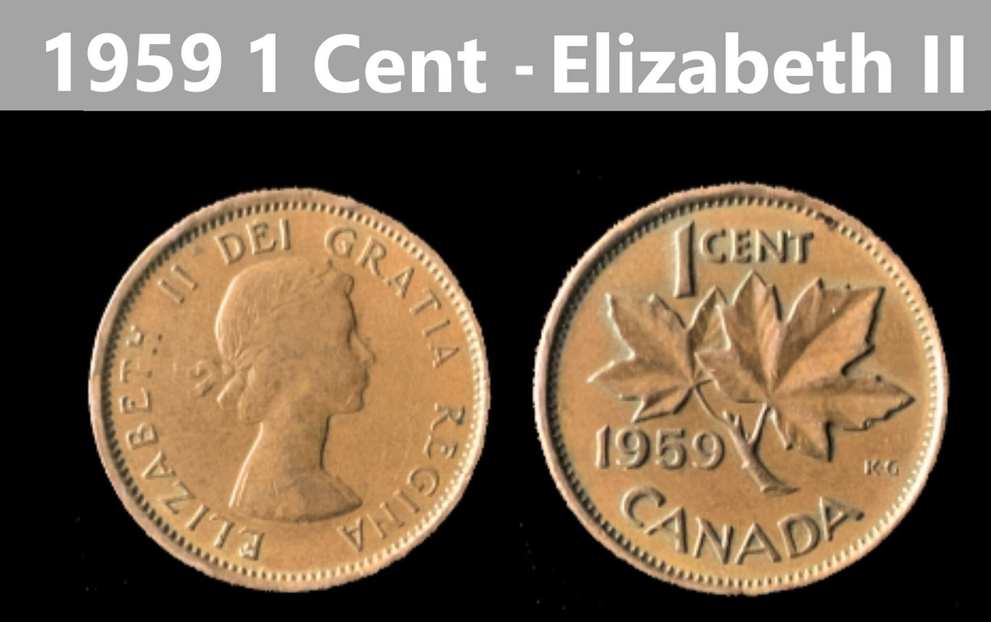 Canadian Small Cent - Elizabeth II- 1953 to 1959 - Canada - Select Year(s) / Quantity