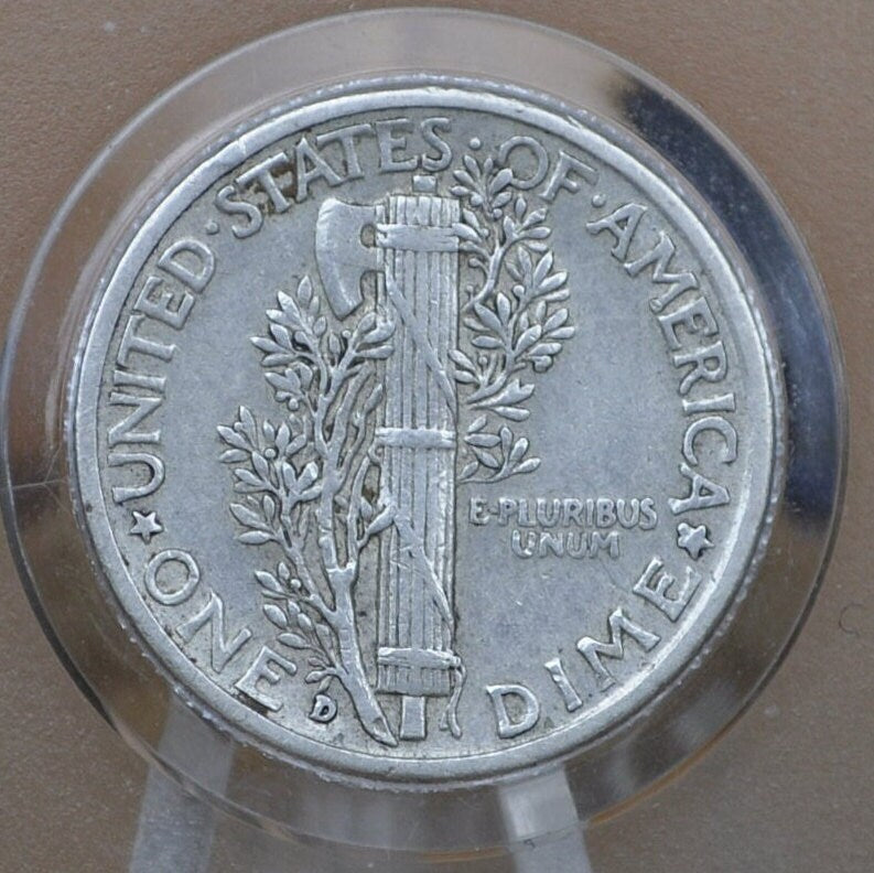 1941-D Mercury Silver Dime - XF-AU (Extremely Fine to About Uncirculated) 1941 D Dime 1941D Silver Dime 1941 Mercury Dime Denver Mint