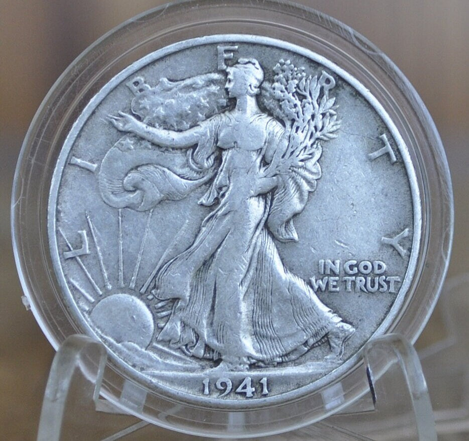 1941-S Walking Liberty Silver Half Dollar - F-AU (Fine to About Unc.) Choose by Grade - San Francisco Mint -1941S Half Dollar - Wlh 1941S