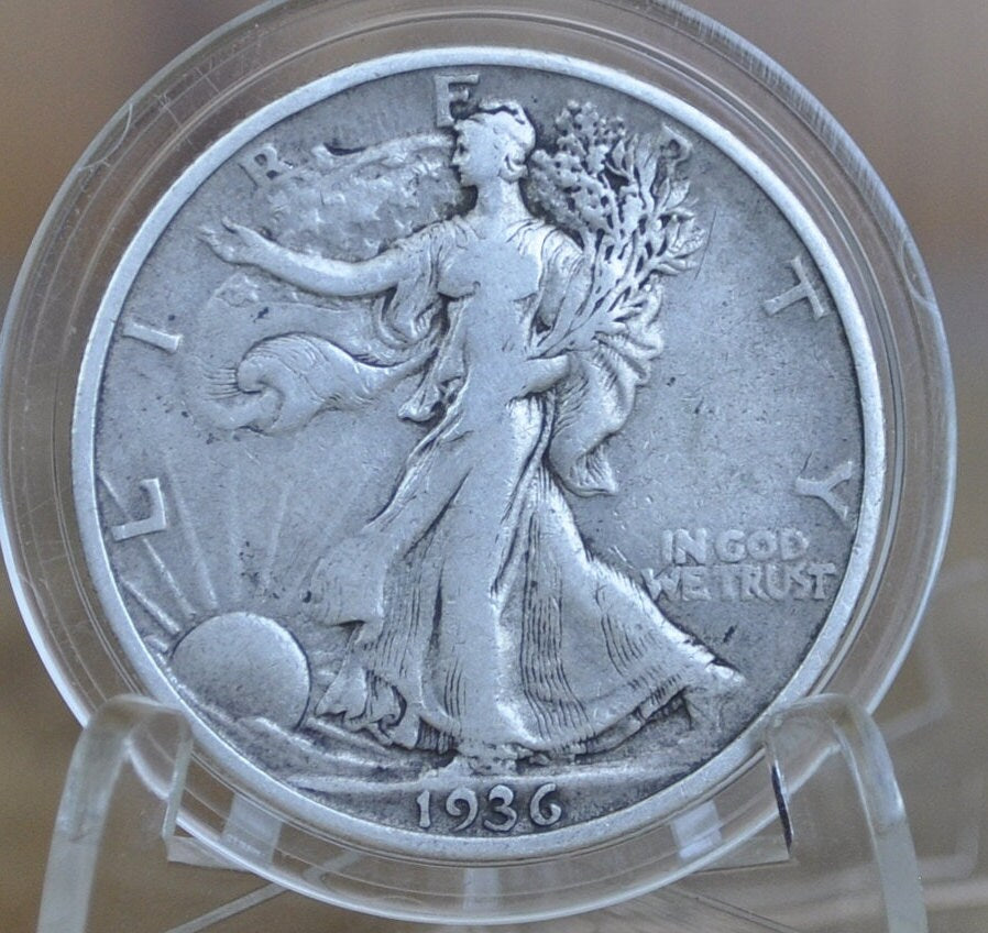 1936 Walking Liberty Silver Half Dollar - VF-AU (Very Fine to About Unc.) Choose by Grade - Philadelphia Mint 1936P Half Dollar 1936 WLH