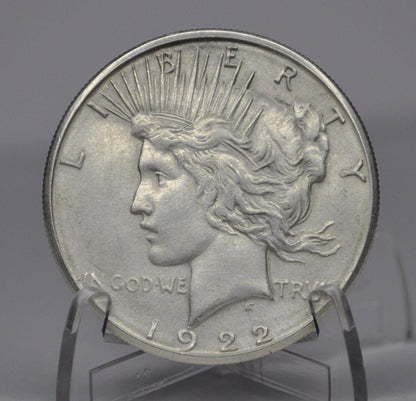 1922-S Peace Silver Dollar - VF-XF (Very to Extremely Fine) Choose by grade - Peace Dollar 1922 S Silver Dollar 1922 S