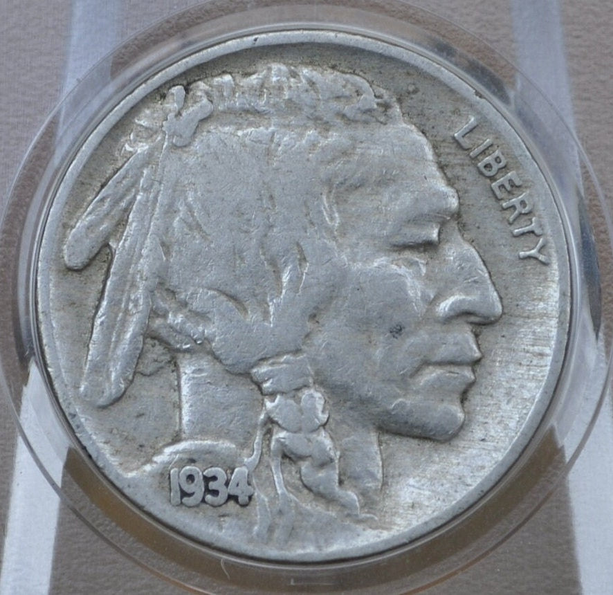 1934 Buffalo Nickel - VF-AU (Very Fine to About Uncirculated) Grades; Choose by Grade - 1934 P Indian Head Nickel 1934 P Nickel