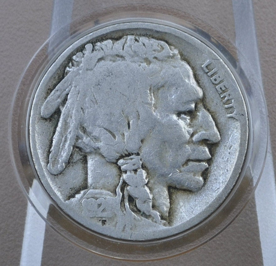 1921 Buffalo Nickel - F-XF (Fine to Extremely Fine) Condition; Choose by Grade - Philadelphia Mint - 1921 P Indian Head Nickel 1921 P