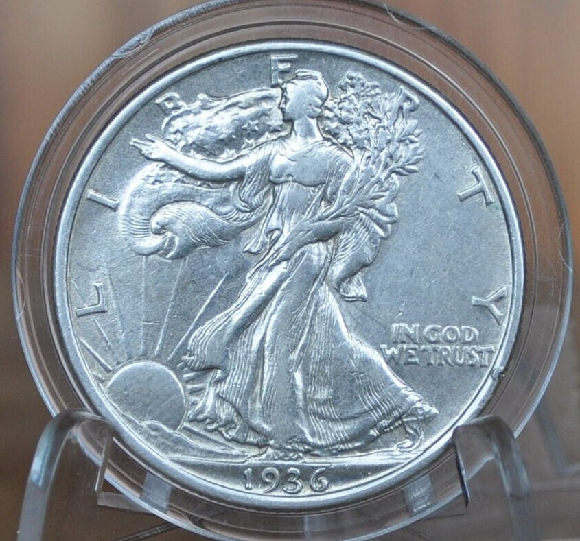 1936 Walking Liberty Silver Half Dollar - VF-AU (Very Fine to About Unc.) Choose by Grade - Philadelphia Mint 1936P Half Dollar 1936 WLH