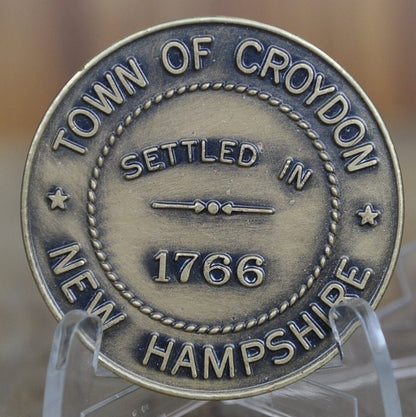 Croydon NH Bicentennial Medal - Commemorative Town of Croydon New Hampshire Anniversary Medallion - Settled in 1766 NH Town Collectible