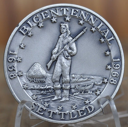 Seabrook NH Bicentennial Medal - Commemorative Town of Seabrook New Hampshire Anniversary Medallion - Settled in 1768 NH Town Collectible