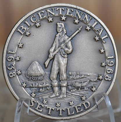 Seabrook NH Bicentennial Medal - Commemorative Town of Seabrook New Hampshire Anniversary Medallion - Settled in 1768 NH Town Collectible