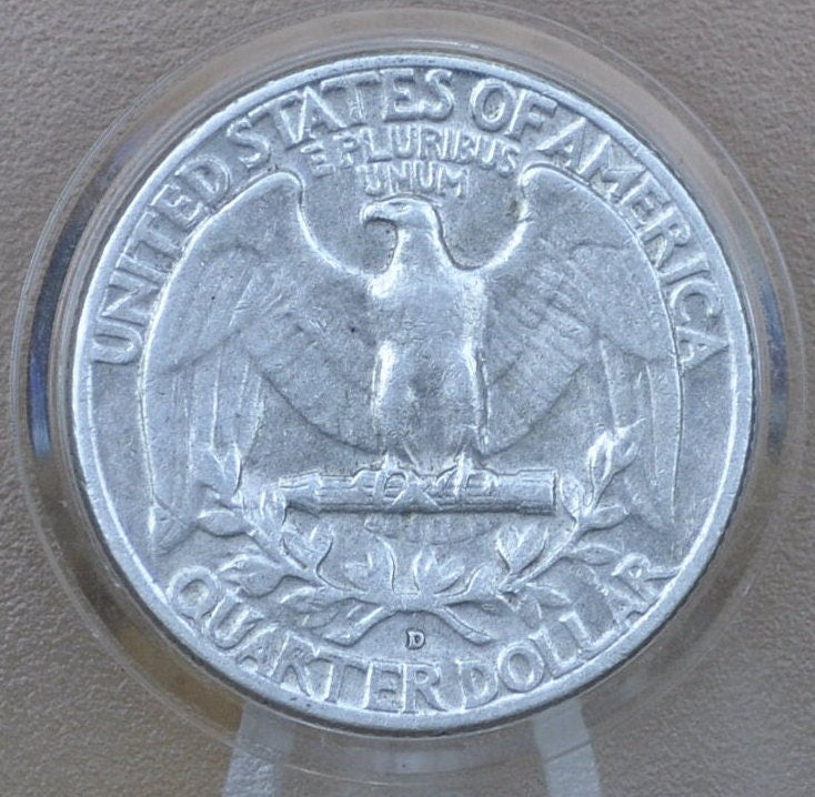 1960 D Washington Silver Quarter- XF/AU (Extremely Fine to About Uncirculated) Grade / Condition - Denver Mint - 1960 D Quarter 1960 D