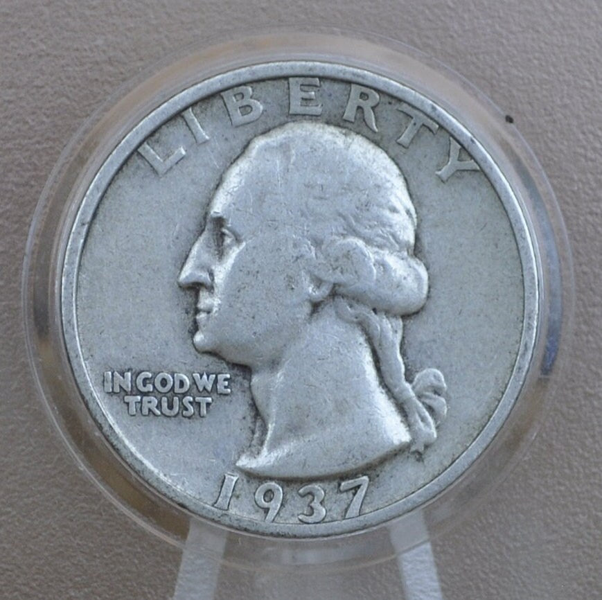 1937-S Washington Silver Quarter - G-F (Good to Fine) Choose by Grade - 1937 S Washington Quarter - SF Mint - 1937 S Quarter; Low Mintage