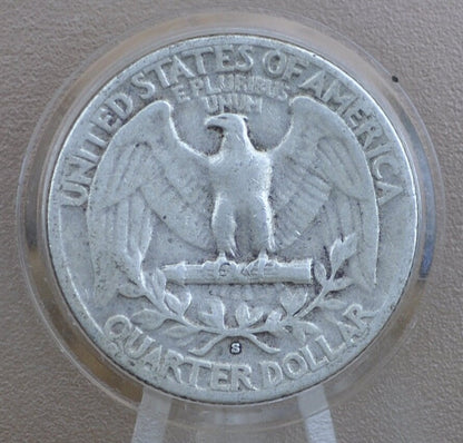 1937-S Washington Silver Quarter - G-F (Good to Fine) Choose by Grade - 1937 S Washington Quarter - SF Mint - 1937 S Quarter; Low Mintage