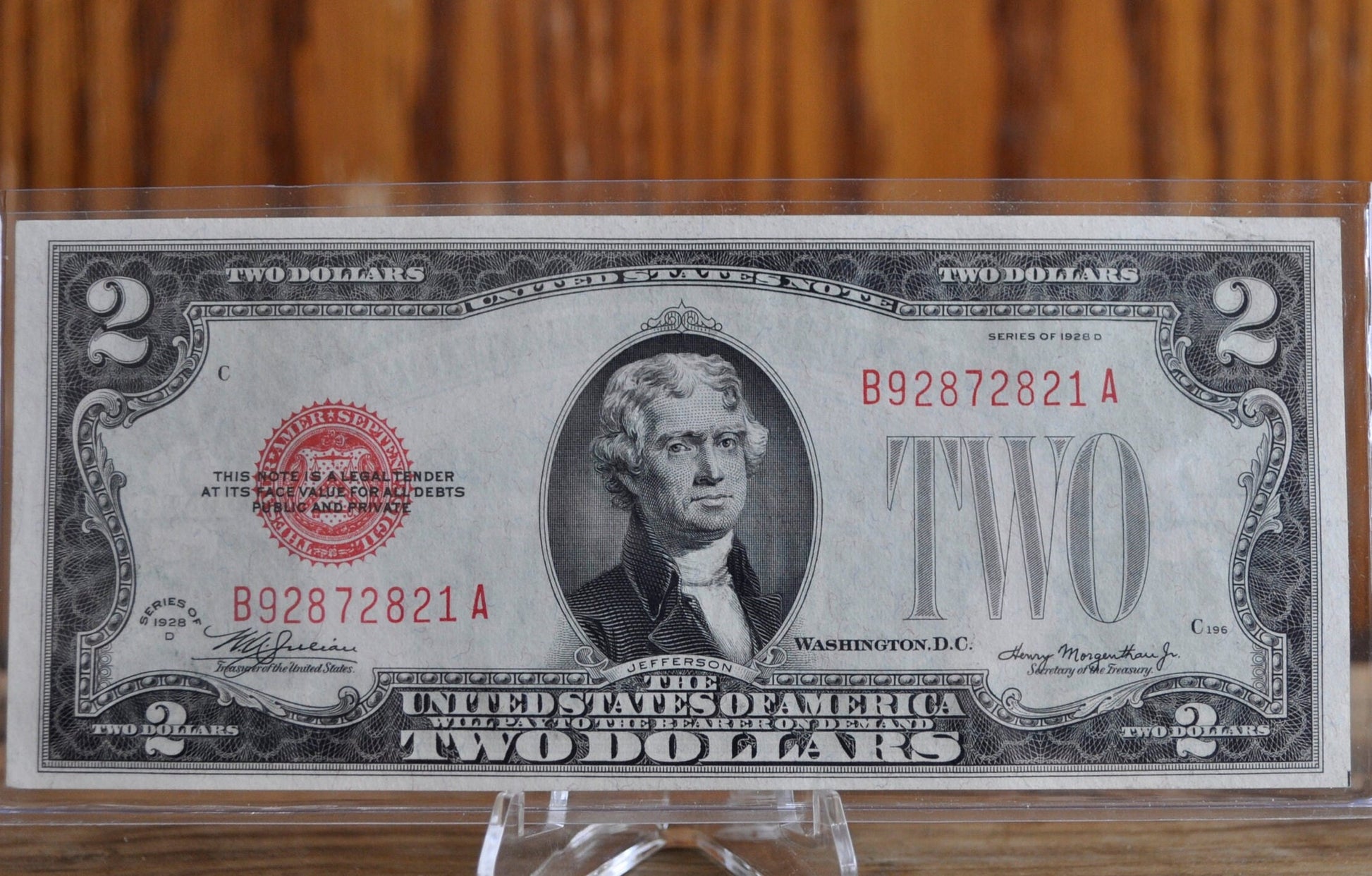 1928 Red Seal 2 Dollar US Note - Cull to AU Grades - 1928 G Two Dollar Bill U.S. Note 1928 2 Dollar Fr#1501 through Fr#1508