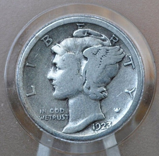 1923-S Mercury Dime - G-VF (Good to Very Fine) Choose by Grade - San Francisco Mint - 1923 S Silver Dime 1923 S Winged Liberty Head Dime