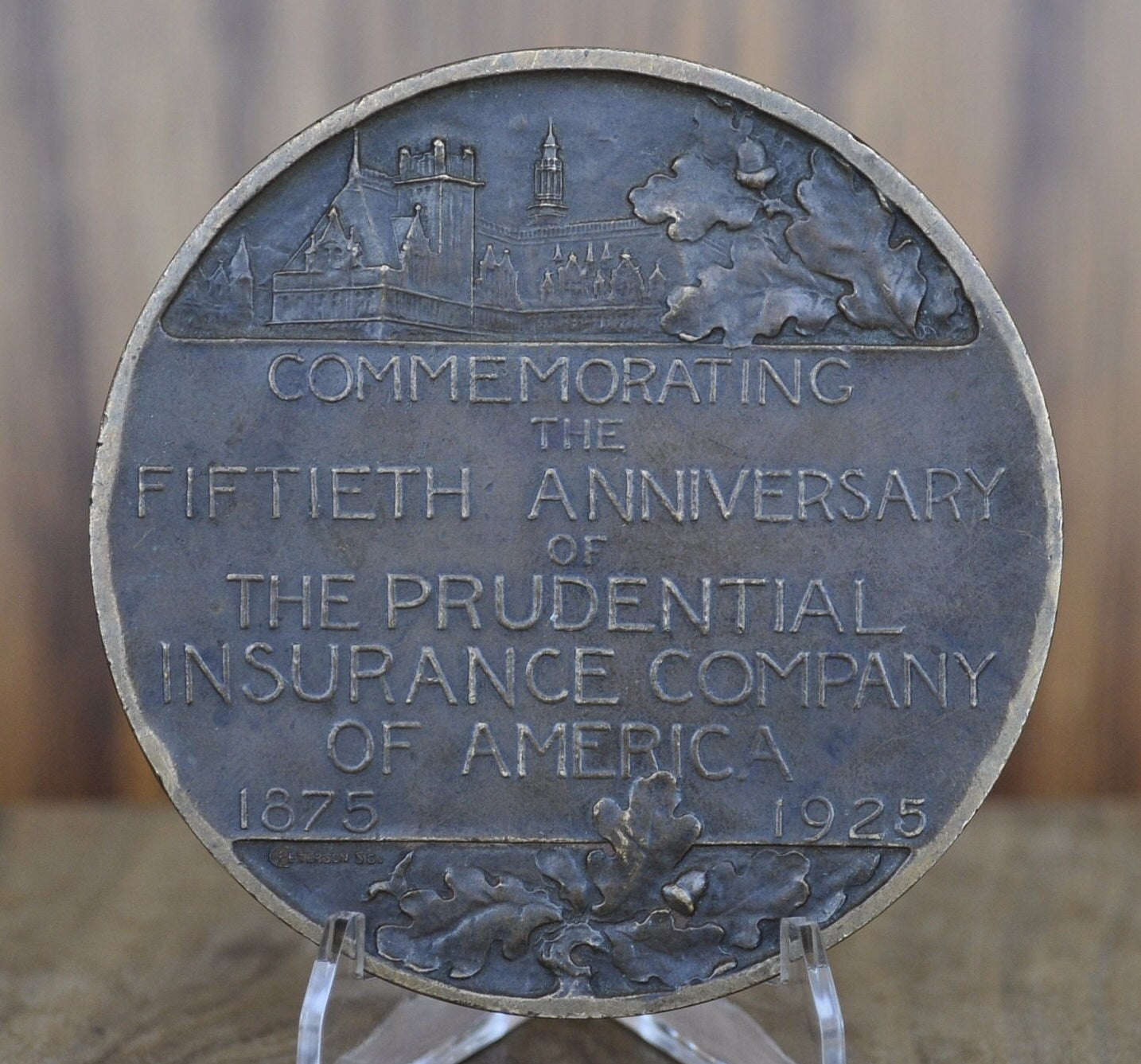 1925 Prudential Commemorative Token - Very Large Medal (weighing in at 5.1 ounces) - Bronze - Prudential Insurance Company Anniversary Medal