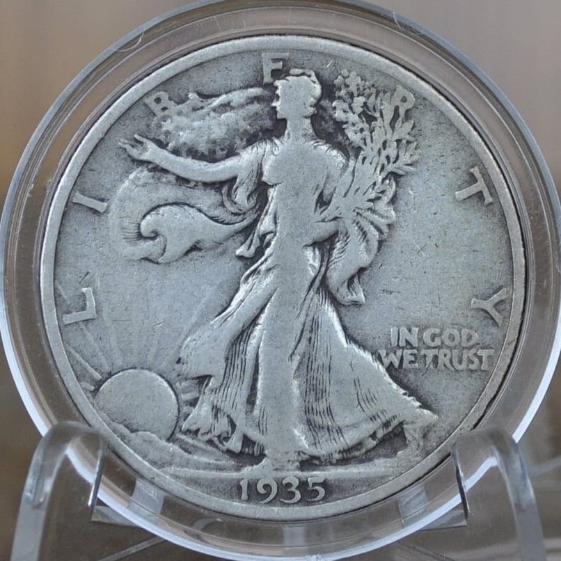 1935-S Walking Liberty Silver Half Dollar - F-AU Choose by Grade (Fine to About Unc.) -San Francisco Mint- Half Dollar 1935 S WLH 1935S