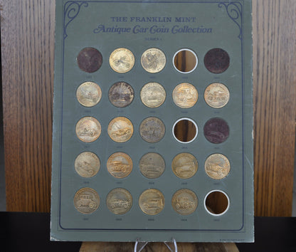 Franklin Mint Antique Car Tokens Collection - Commemorative Car Tokens