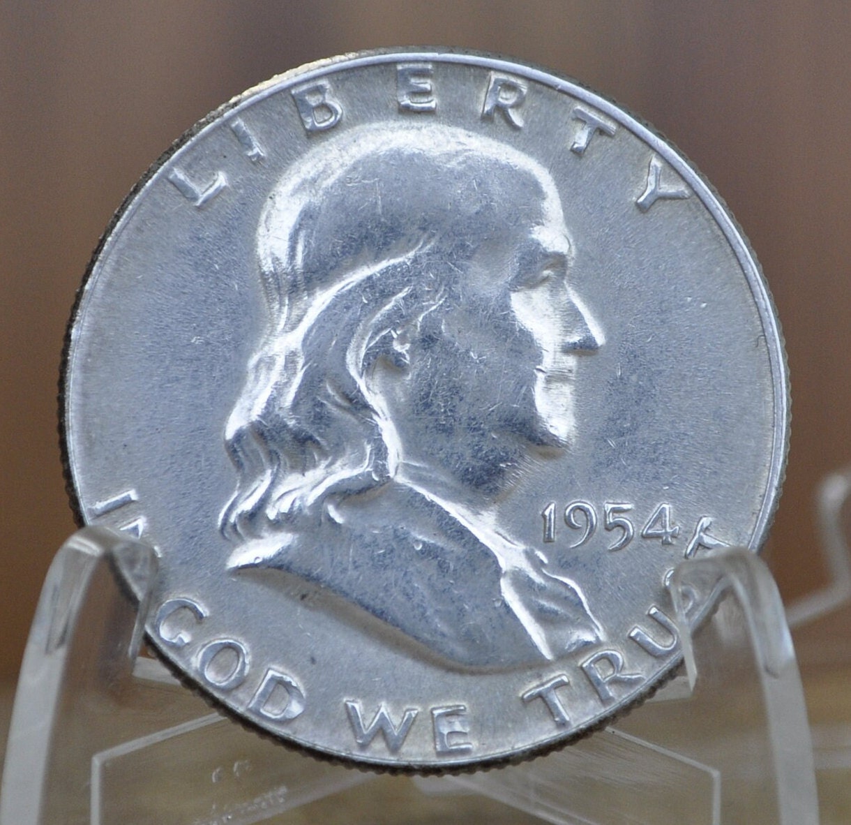 1954-S Benjamin Franklin - F-XF (Fine to Extremely Fine) -San Francisco Mint- Silver Half Dollar 1954S Benjamin Franklin Half Dollar 1954 S