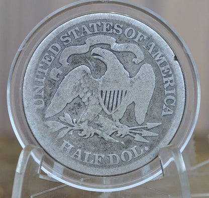 1876 Seated Liberty Half Dollar - AG Grade / Condition (About Good) - 1876 P Liberty Seated Silver Half Dollar - Good Type Coin