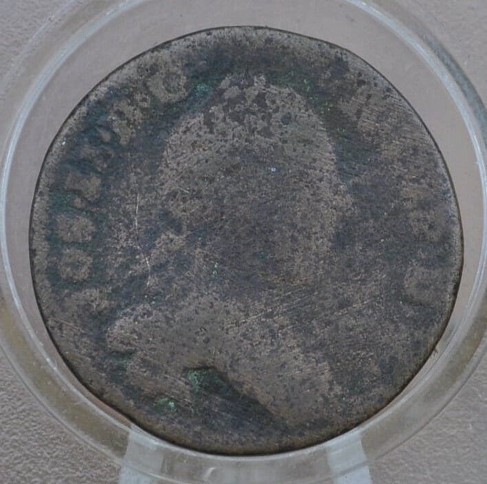 1787 Belgian Liard Coin - Belgium One Laird Coin Colonial Era Coin - 1700s Coins - Joseph II - 1787 1 Liard