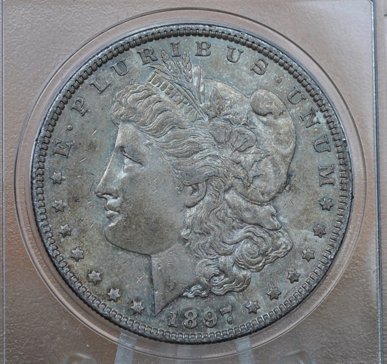 1897 Morgan Silver Dollar - AU (About Uncirculated), Great Detail - 1897 P Morgan Silver - 1897P Silver Dollar AU55; Better Date