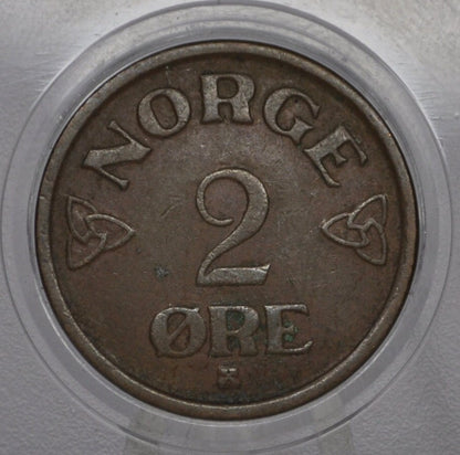 1950's-1960's Norway Two (2) Ore Coin - Norwegian 2 Ore NORGE - Multiple Styles & Years - Bird Design - Collectible Norwegian Coins