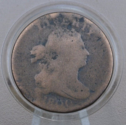 1800 Half Cent - G (Good) Details - 1800 Draped Bust Half Cent - First Year of this Type - Great Collection Addition, Low Mintage Date