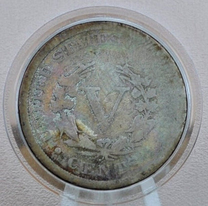 1891 Liberty Head Nickel - AG (About Good) Grade - Lower Mintage Date - 1891 V Nickel - Philadelphia Mint - 1891 Nickel